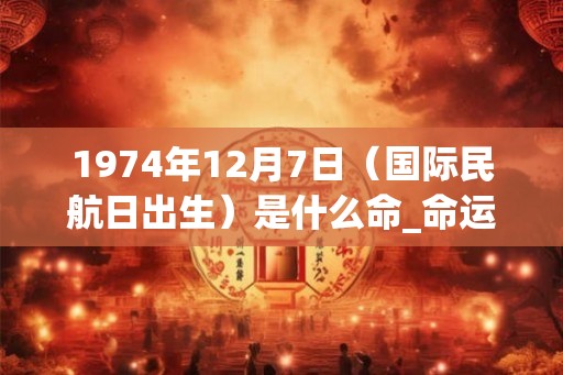 1974年12月7日（国际民航日出生）是什么命_命运如何