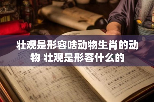 壮观是形容啥动物生肖的动物 壮观是形容什么的