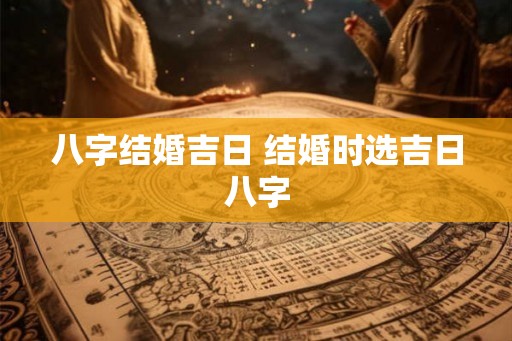 八字结婚吉日 结婚时选吉日八字
