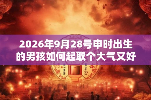 2026年9月28号申时出生的男孩如何起取个大气又好听的名字和五行属性