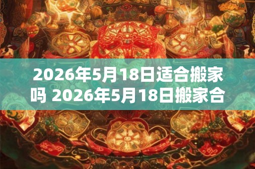 2026年5月18日适合搬家吗 2026年5月18日搬家合适吗