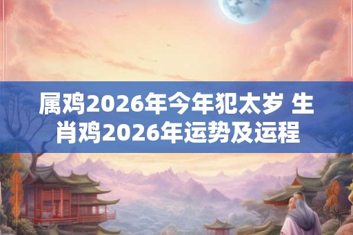 属鸡2026年今年犯太岁 生肖鸡2026年运势及运程