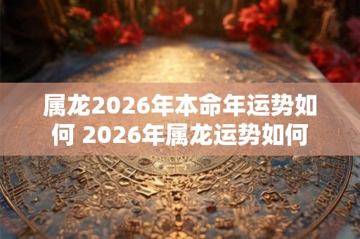 属龙2026年本命年运势如何 2026年属龙运势如何