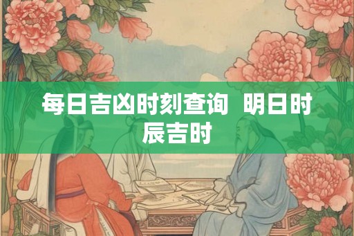 每日吉凶时刻查询 明日时辰吉时 每日吉凶时刻查询 明日时辰吉时