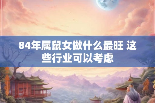 84年属鼠女做什么最旺 这些行业可以考虑