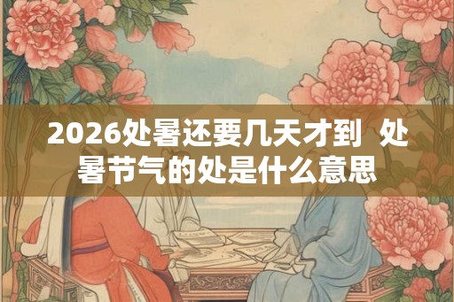 2026处暑还要几天才到  处暑节气的处是什么意思