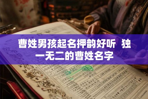 曹姓男孩起名押韵好听  独一无二的曹姓名字