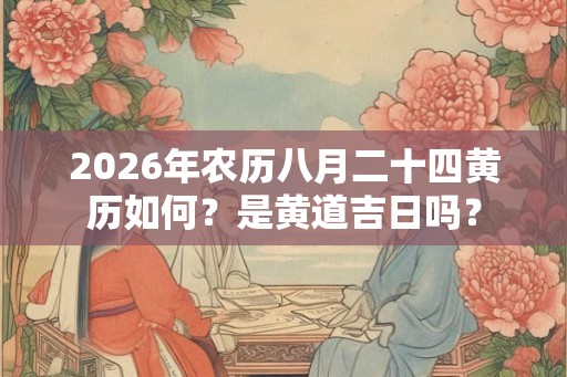 2026年农历八月二十四黄历如何?是黄道吉日吗? 2026年农历八月二十四黄历如何?是黄道吉日吗?
