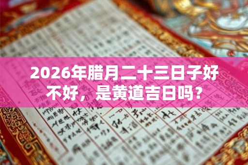 2026年腊月二十三日子好不好，是黄道吉日吗？