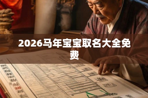 2026马年宝宝取名大全免费