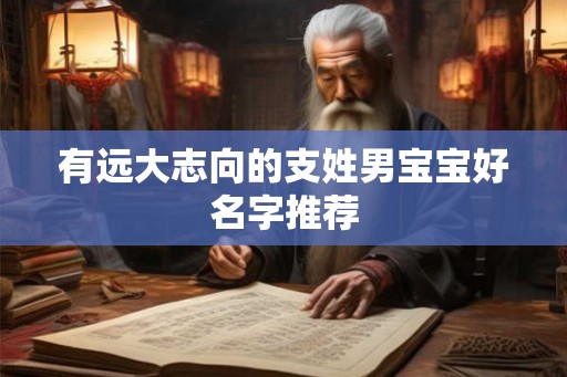 有远大志向的支姓男宝宝好名字推荐