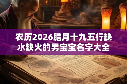 农历2026腊月十九五行缺水缺火的男宝宝名字大全