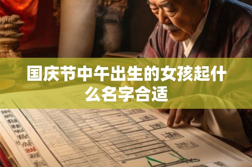 国庆节中午出生的女孩起什么名字合适