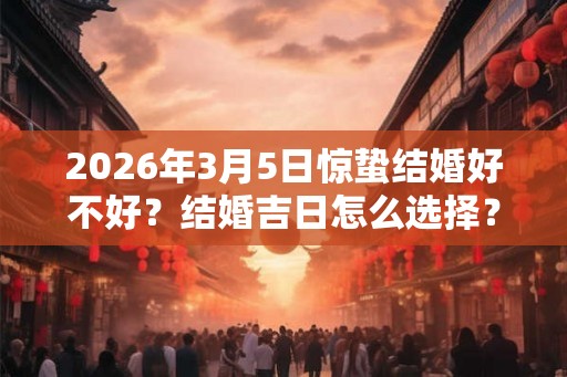 2026年3月5日惊蛰结婚好不好？结婚吉日怎么选择？