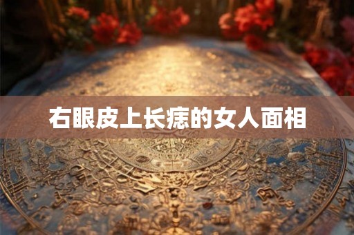 右眼皮上长痣的女人面相