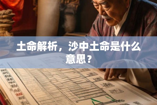 土命解析,沙中土命是什么意思? 土命解析,沙中土命是什么意思?