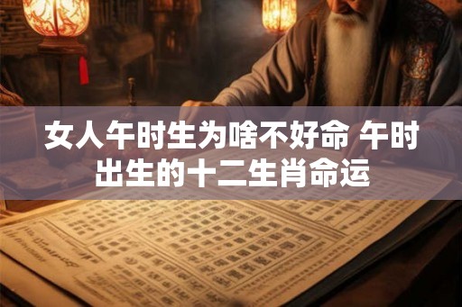 女人午时生为啥不好命 午时出生的十二生肖命运