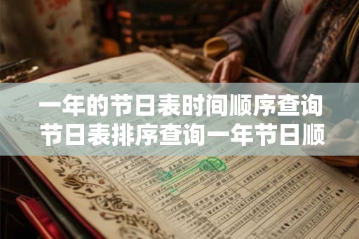 一年的节日表时间顺序查询 节日表排序查询一年节日顺序