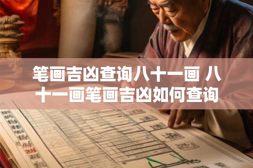 笔画吉凶查询八十一画 八十一画笔画吉凶如何查询