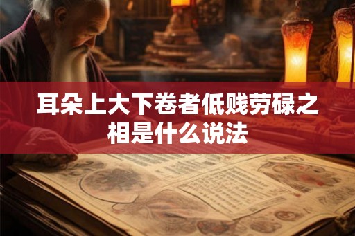耳朵上大下卷者低贱劳碌之相是什么说法 耳朵上大下卷者低贱劳碌之相是什么说法
