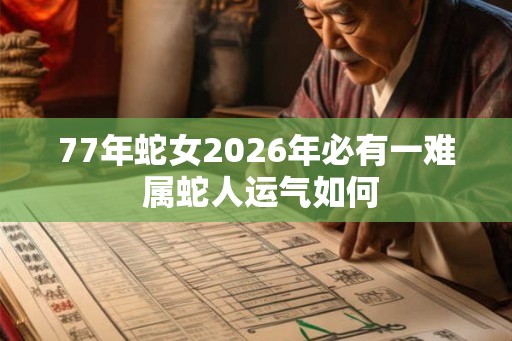 77年蛇女2026年必有一难 属蛇人运气如何