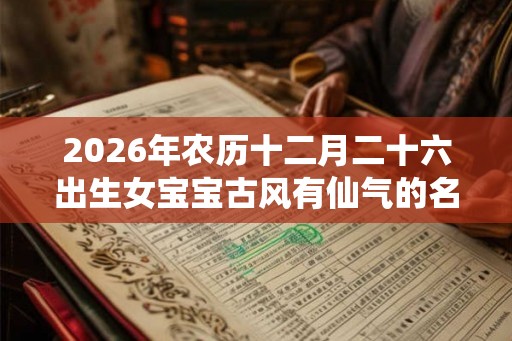 2026年农历十二月二十六出生女宝宝古风有仙气的名字推荐
