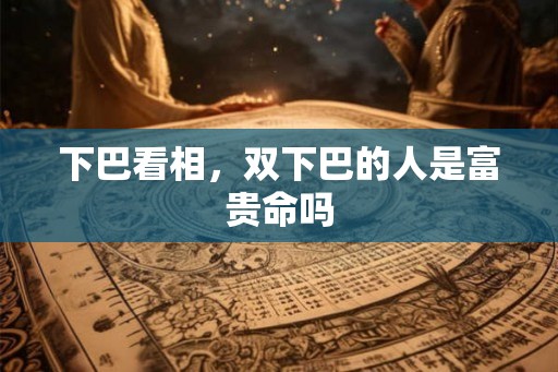 下巴看相，双下巴的人是富贵命吗