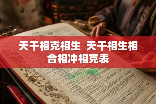 天干相克相生  天干相生相合相冲相克表