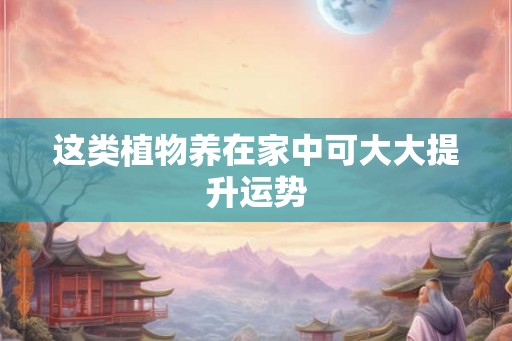 这类植物养在家中可大大提升运势