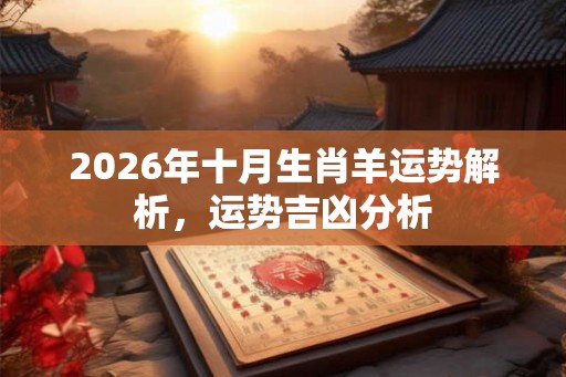 2026年十月生肖羊运势解析，运势吉凶分析