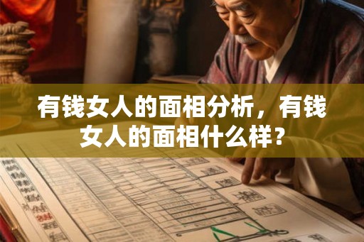 有钱女人的面相分析，有钱女人的面相什么样？