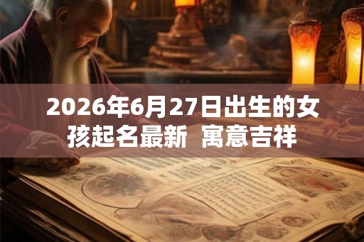 2026年6月27日出生的女孩起名最新  寓意吉祥