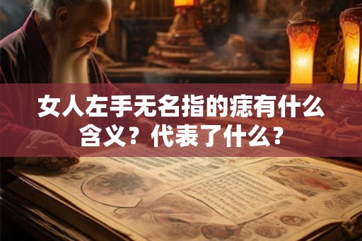 女人左手无名指的痣有什么含义？代表了什么？
