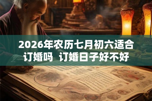 2026年农历七月初六适合订婚吗  订婚日子好不好