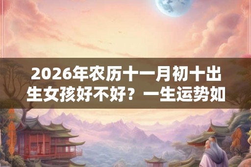 2026年农历十一月初十出生女孩好不好?一生运势如何? 2026年农历十一月初十出生女孩好不好?一生运势如何?