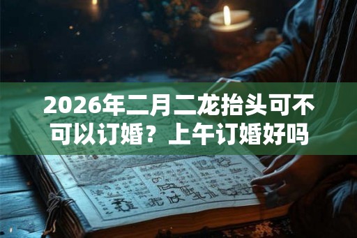 2026年二月二龙抬头可不可以订婚？上午订婚好吗