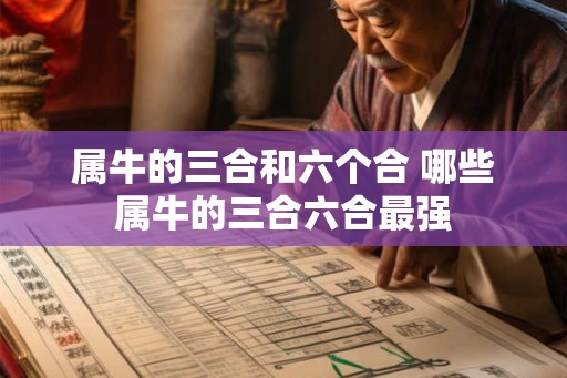 属牛的三合和六个合 哪些属牛的三合六合最强