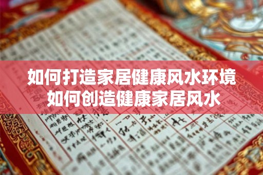 如何打造家居健康风水环境 如何创造健康家居风水 如何打造家居健康风水环境 如何创造健康家居风水
