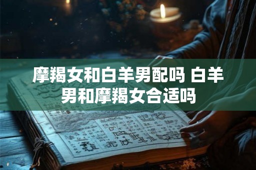 摩羯女和白羊男配吗 白羊男和摩羯女合适吗