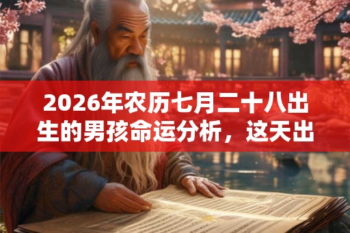 2026年农历七月二十八出生的男孩命运分析，这天出生好吗？