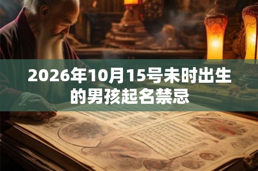 2026年10月15号未时出生的男孩起名禁忌