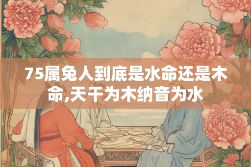 75属兔人到底是水命还是木命,天干为木纳音为水