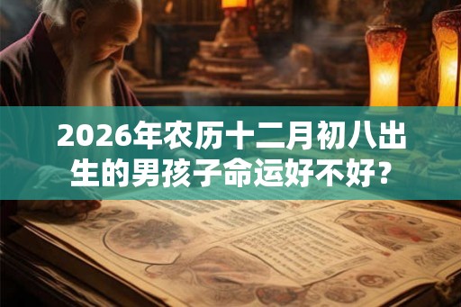 2026年农历十二月初八出生的男孩子命运好不好？