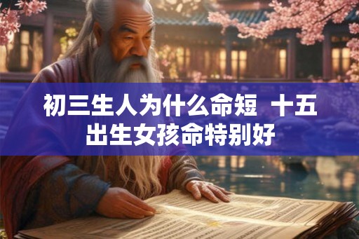 初三生人为什么命短  十五出生女孩命特别好