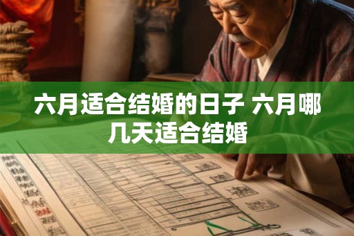 六月适合结婚的日子 六月哪几天适合结婚