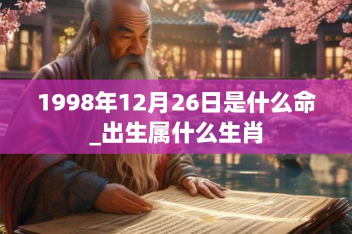 1998年12月26日是什么命_出生属什么生肖