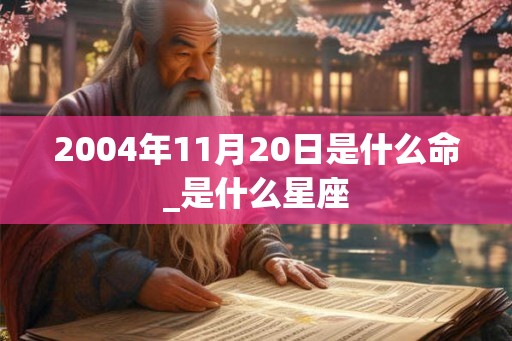 2004年11月20日是什么命_是什么星座