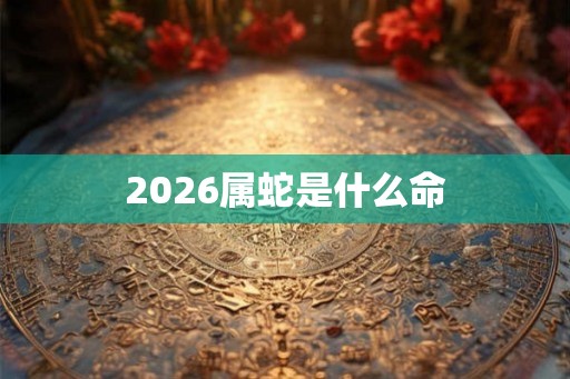 2026属蛇是什么命