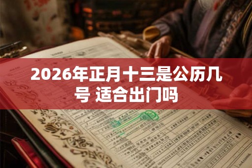 2026年正月十三是公历几号 适合出门吗