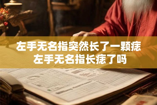 左手无名指突然长了一颗痣 左手无名指长痣了吗 左手无名指突然长了一颗痣 左手无名指长痣了吗